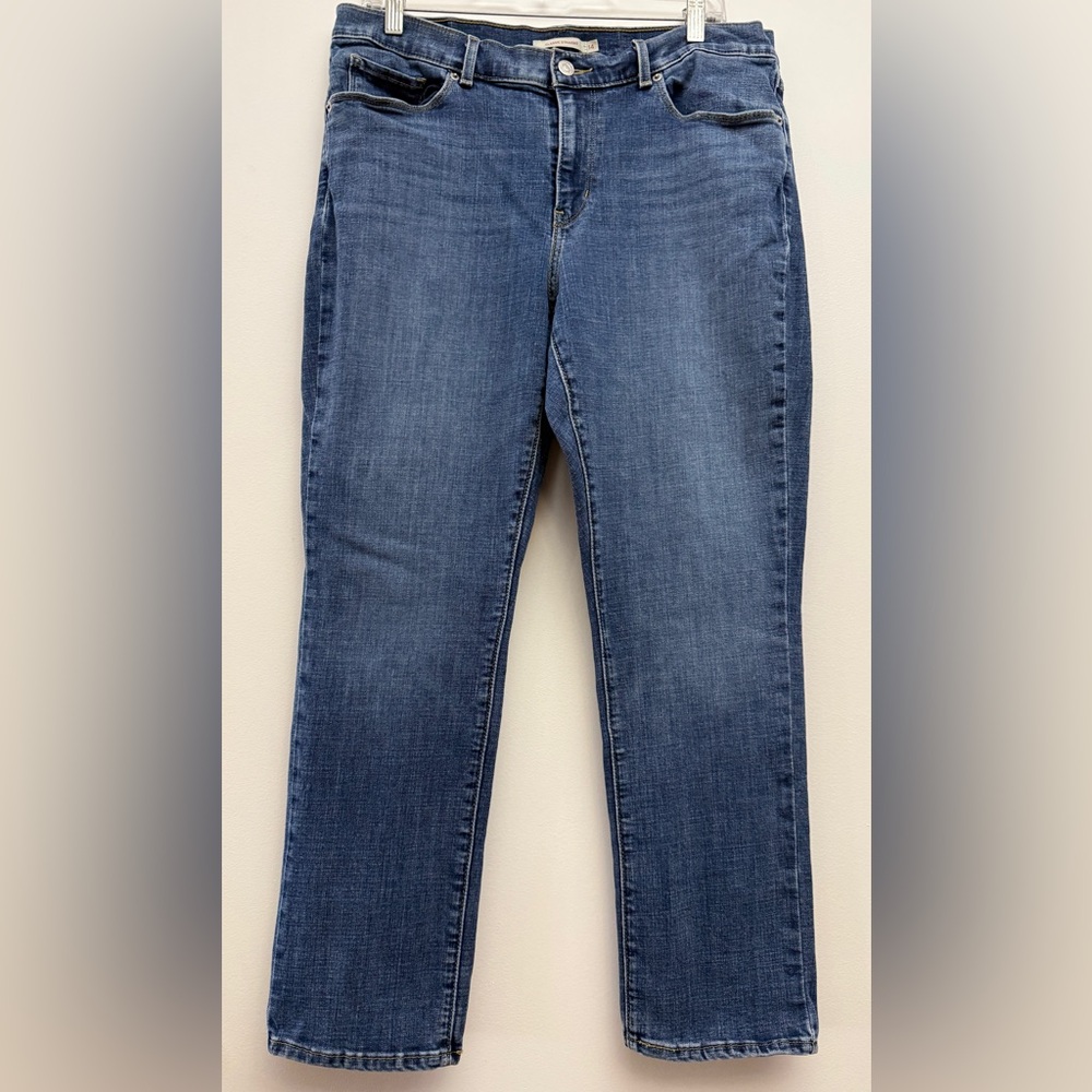 Levi's Classic Straight Leg Blue Jeans Red Label Size 14S